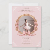 Roze Barok Lijst Kinder Ballet Dans Overweging Kaart (Voorkant)