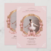 Roze Barok Lijst Kinder Ballet Dans Overweging Kaart (Voorkant / Achterkant)