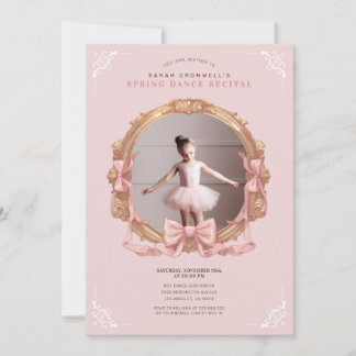 Roze Barok Lijst Kinder Ballet Dans Overweging Kaart