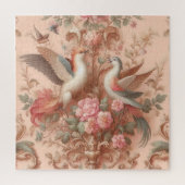 Roze Barok Rococo Bloem Morris Legpuzzel (Verticaal)