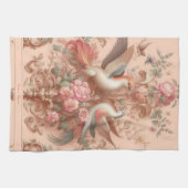 Roze Barok Rococo Bloem Morris Theedoek (Horizontaal)