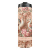 Roze Barok Rococo Bloem Morris Thermosbeker (Voorkant)