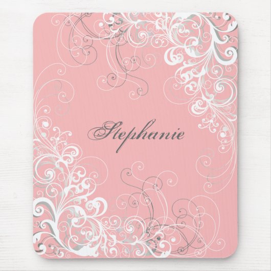  roze barokke Muismat (Voorkant)