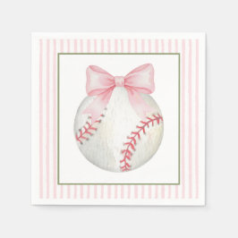 Roze Baseball Streep Servet