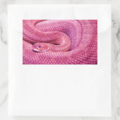 Roze Basilisk Rattlesnake Rechthoekige Sticker (Tas)