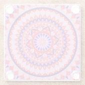 Roze Basis Mandala Glazen Onderzetter (Achterkant)