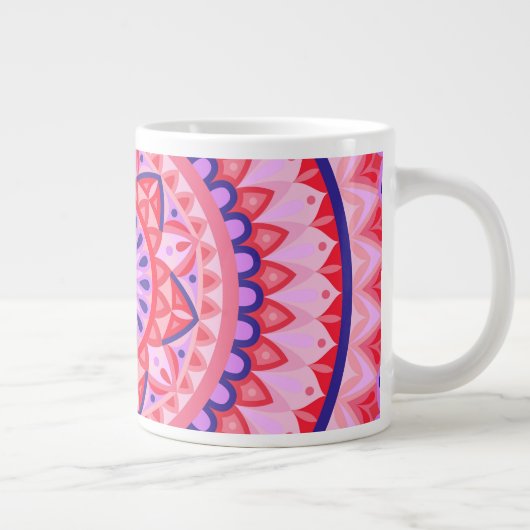 Roze Basis Mandala Grote Koffiekop (Rechts)