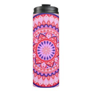 Roze Basis Mandala Thermosbeker
