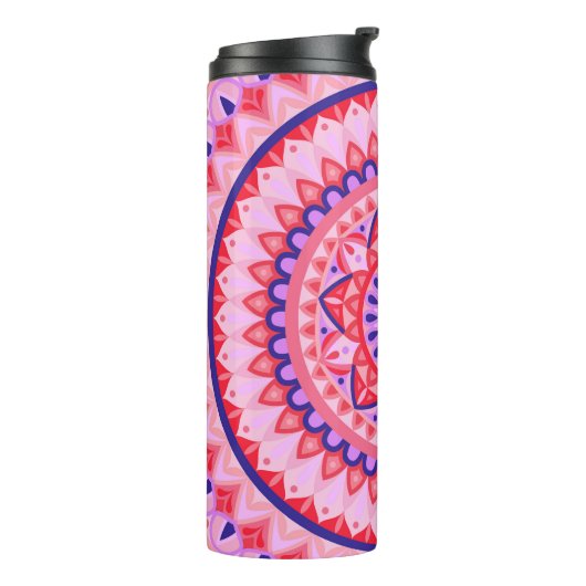 Roze Basis Mandala Thermosbeker (Gedraaid links)