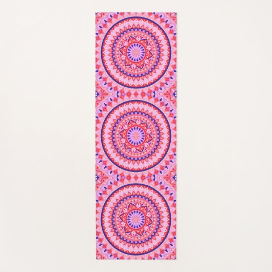 Roze Basis Mandala Yogamat (Voorkant)