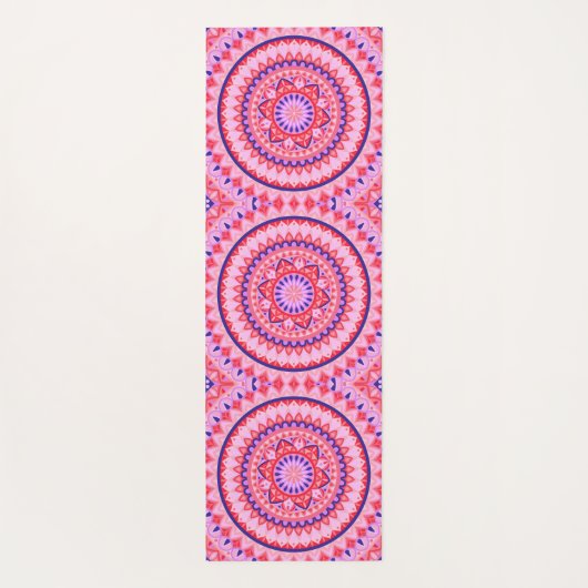 Roze Basis Mandala Yogamat (Achterkant)