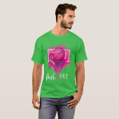 Roze basketbal borstkanker bewustzijn geschenk f t-shirt (Voorkant volledig)