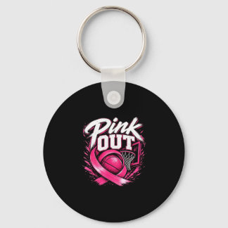 Roze basketbal borstkanker bewustzijn  sleutelhanger