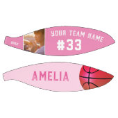 Roze Basketbal Meisje Speler Naam Team Nummer (Panelen)
