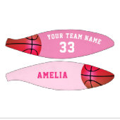 Roze Basketbal Meisje Speler Naam Team Nummer (Panelen)