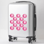 roze basketbal op maat 3-inch stickers (Koffer)