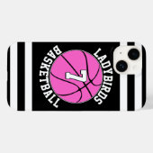 Roze Basketbal Team Naam Speler Nummer Custom Case-Mate iPhone Case (Achterkant (horizontaal))