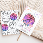 Roze Basketbal Verjaardag Uitnodiging<br><div class="desc">Basketbal Verjaardagsfeestuitnodiging Klaar om door u te worden gepersonaliseerd!</div>