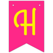 Roze Basketbal Verjaardagsfeest Vlaggetjes (Tweede vlag)