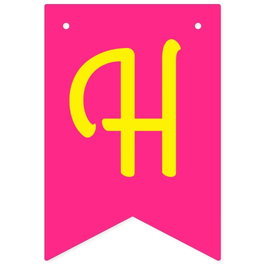 Roze Basketbal Verjaardagsfeest Vlaggetjes (Tweede vlag)