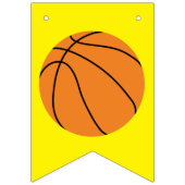 Roze Basketbal Verjaardagsfeest Vlaggetjes (Eerste vlag)