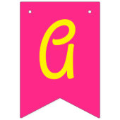 Roze Basketbal Verjaardagsfeest Vlaggetjes (Derde vlag)