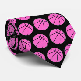Roze Basketball Coach Breast Cancer Bewustheid Stropdas