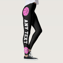 Roze Basketball Custom Team Name and Player Number Leggings