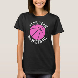 Roze Basketball Custom Team Name Women's Sports T-shirt