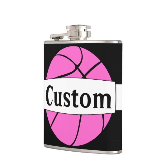 Roze Basketball Custom Team of Player Name Sports Heupfles (Links)