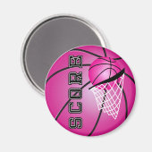 Roze Basketball Magneet (Voorkant / Achterkant)