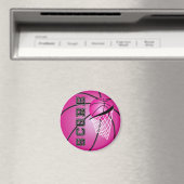 Roze Basketball Magneet (Insitu (Vaatwasser))