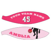 Roze Basketball met teamnaam Basketbal (Panelen)