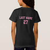 Roze Basketball | Naam en nummer DIY T-shirt (Achterkant)