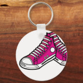 Roze Basketball Sneaker Sleutelhanger (Voorkant)