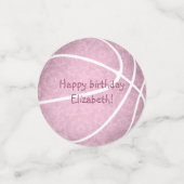 roze basketballen meester confetti (Kleine voorkant)