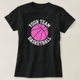 Roze Basketbalteam, speler & Jersey Number T - shi T-shirt