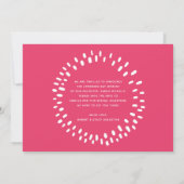Roze Bat Mitswa Bold Starburst Cool Modern Groovy Save The Date (Achterkant)