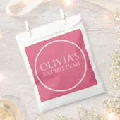 Roze Bat Mitzvah Favor Zakje (Geknipt)