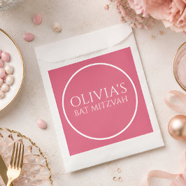 Roze Bat Mitzvah Favor Zakje