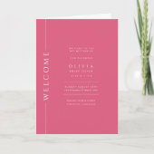 Roze Bat Mitzvah Gevouwen Programmaboekje Programma (Voorkant)