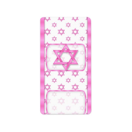 Roze bat Mitzvah Hersheys Miniatuur Snoep staaflij Etiket (Voorkant)