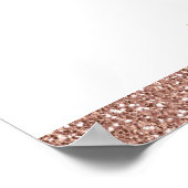 Roze bat Mitzvah Roos Gold Glitter Sign-In Poster (Hoek)