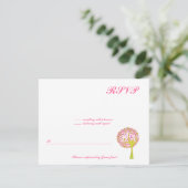 Roze Bat Mitzvah Sweet 16 RSVP (Staand voorkant)