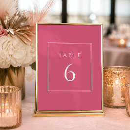 Roze Bat Mitzvah-Tafelnummers Kaart