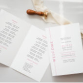 Roze Bat Mitzvah Vouwprogramma Boekje Programma
