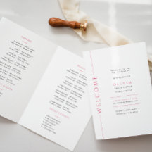 Roze Bat Mitzvah Vouwprogramma Boekje