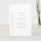 Roze Bat Mitzvah Vouwprogramma Boekje Programma (Voorkant)