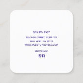 Roze Bath Bomb Calling Card Contactkaartje (Achterkant)