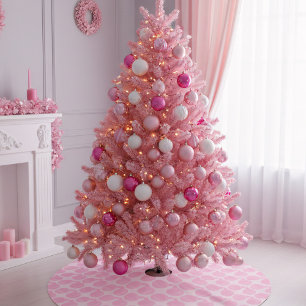 Roze Bauble Vakantie Ornament Kerstpatroon Kerstboom Rok
